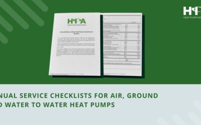 Heat Pump Association Launches Annual Service Checklists for Air, Ground and Water to Water Heat Pumps